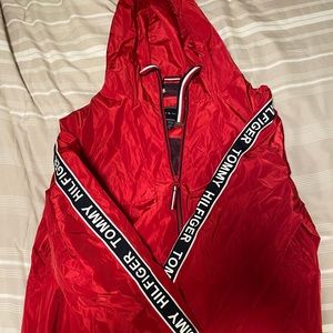 Tommy Hilfiger red jacket.
